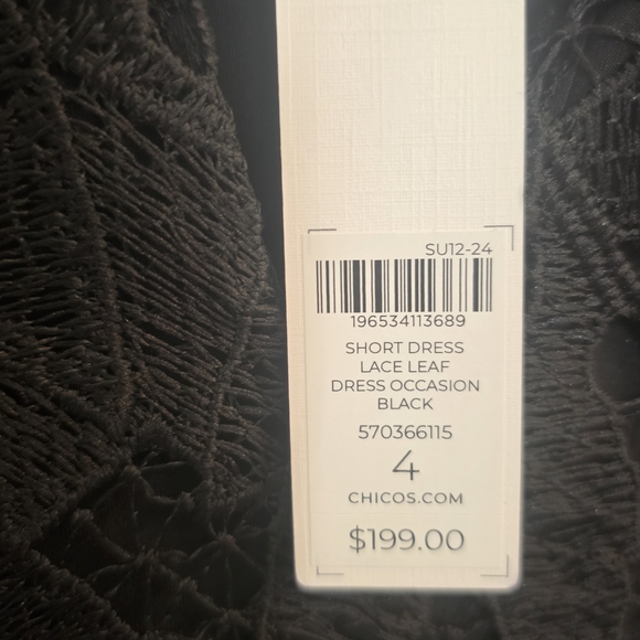 Plus Size - Chico's Black Lace Midi Dress - Picture 4 of 9